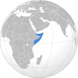 Location of Somalia