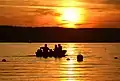 Lake Constance, Alpine Foreland, at sunset