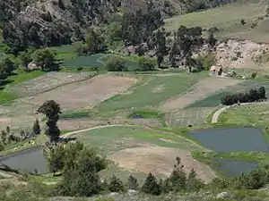 Farm fields in rural Sora