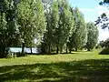 The public park beside the Loing River in Souppes-sur-Loing