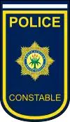 The Constable rank of the South African Police Service.