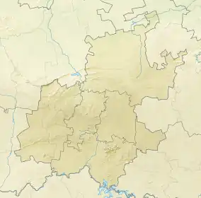 Map showing the location of Malapa Fossil Site, Cradle of Humankind