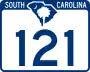 South Carolina Highway 121 marker