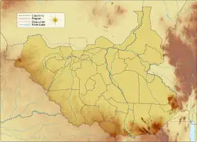 Map showing the location of Boma National Park