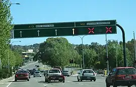 Traffic on the Southern Expressway in Adelaide, South Australia. This photo was taken prior to construction of another carriageway.