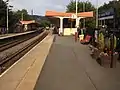 A Class 150 'sprinter' arriving at platform 1 in 2018