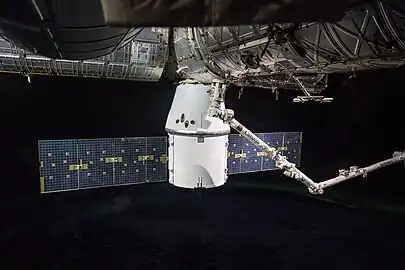 Dragon docked to the ISS