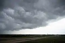 Dark clouds from Bertha at Kennedy Space Center