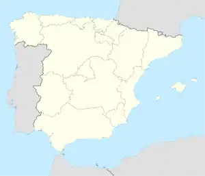 Map of Spain showing the location of The Cave of the Angel