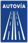 Autovías sign