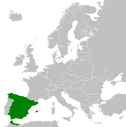 European borders of the Second Spanish Republic in addition to its African colonies