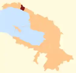 Location of Komarovo in Saint Petersburg