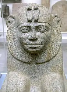 Granite sphinx of Taharqa from Kawa in Sudan