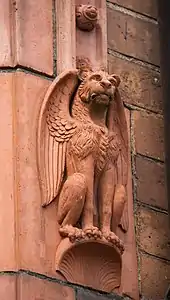 A red Brick and Terracotta Gothic styled Library, designed by Martin and Chamberlain and completed in 1893