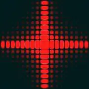 Computer-generated intensity pattern formed on a screen by diffraction from a square aperture