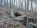 Distant view of location of Boone's original burial cave.