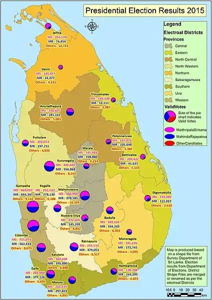 Sri Lanka Presidential Election Results 2015