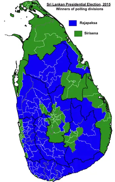 Winners of polling divisions