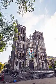 St. Joseph's Cathedral, Hanoi resembling Notre Dame de Paris