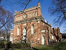 Brick facade of St. Mary's Seminary Chapel