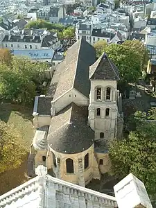 Saint-Pierre de Montmartre seen the Basilica of Sacré-Cœur (1147–1200)