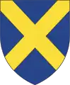 Azure a saltire or (Saint Alban's Cross, St Albans 1634)