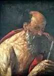 16th century un-signed painting of St. Jerome, in private collection