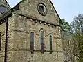 St Laurence's Church, Warkworth, Northumberland, showing the Neo-Norman east windows that Christian provided for the church during his restoration of the chancel in 1860