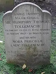 Grave of Sir Humphry Tollemache and his wife, Nora Priscilla, Lady Tollemache