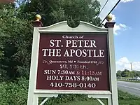 sign for St. Peter's Church