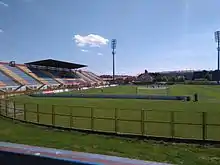 Stadium after the 2017 UEFA European Under-17 Championship match between France and Faroe Islands.