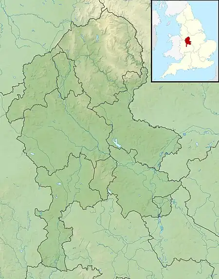 a map of Staffordshire locating the main estates of the priory and its lay supporters 1535.