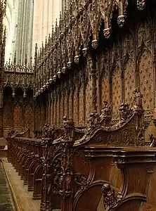 The choir stalls