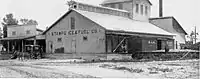 Stamps Ice & Fuel Company and a boxcar of the Louisiana and Arkansas Railway, c. 1904