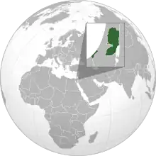 Location of Palestinian territories