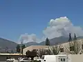 The Station Fire burning as seen from Arcadia, California.