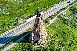 Statue of Saint Bernard of Menthon near the pass