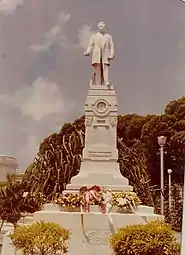 Statue of Juan Morel Campos at Plaza Degetau, in 1977