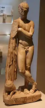 Statue of Podalirius, the young son of Asklepios