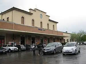 View of the passenger building.