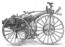 Drawing of a steam powered tricycle