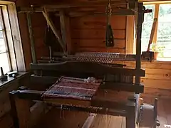 A loom in an Old Believer homestead in Slutiški, Latvia