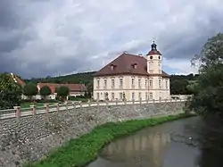 Úhlava River and castle in Štěnovice