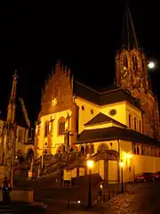 The basilica at night