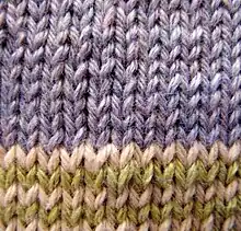 Stockinette stitch front