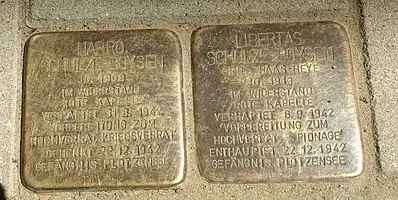 Stolperstein at Liebenberg Castle