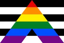 Flag designed for straight allies