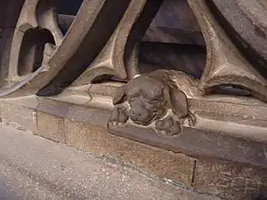 The dog of the preacher Johann Geiler von Kaysersberg, on the steps, mourning his master