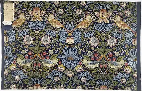 Strawberry Thief design (1883) (Victoria and Albert Museum)