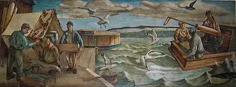 Mural in the post office, 1940